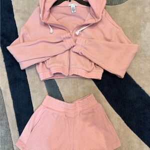 Pink Women's Shorts Set